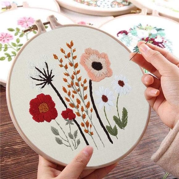 3 Pack Embroidery Starter Kit for Beginners Stamped Cross Stitch Kits - Picture 4 of 8